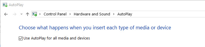 Enable AutoPlay in Windows