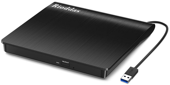 Rioddas External CD Drive USB 3.0 Portable DVD Player
