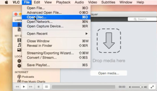 Open DVD on VLC Mac
