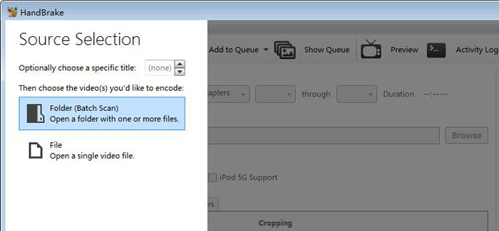 Handbrake Windows Anleitung - DVD-Inhalt laden