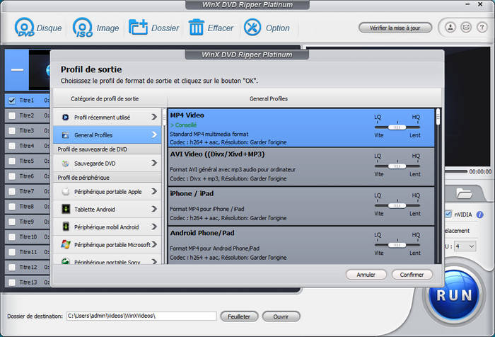 Aller de l'image ISO a la MP4 