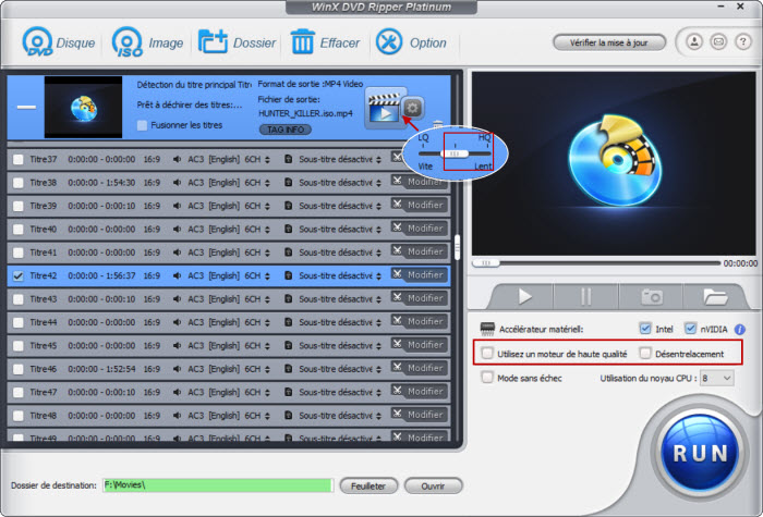 Activer le moteur de haute qualité