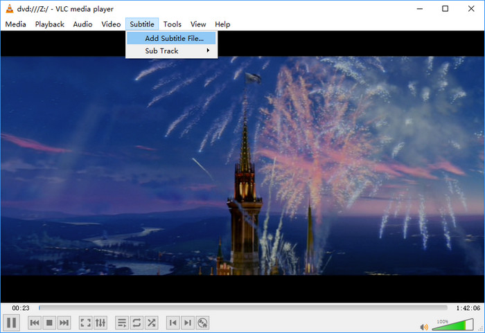 Add subtitles to DVD with VLC