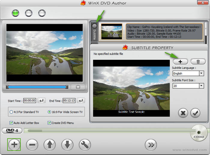 Add subtitles to DVD before burning