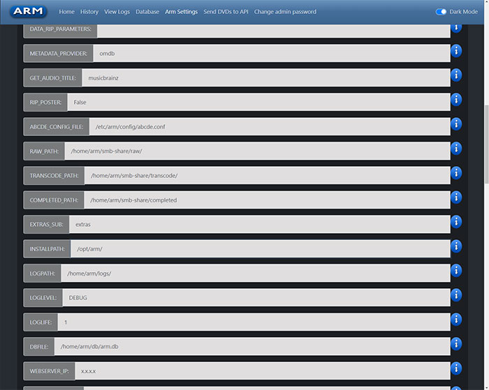 Automatic Ripping Machine Settings