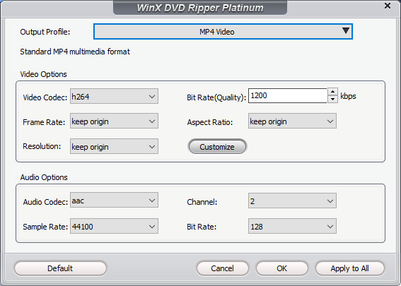 Best settings for ripping DVD to Plex