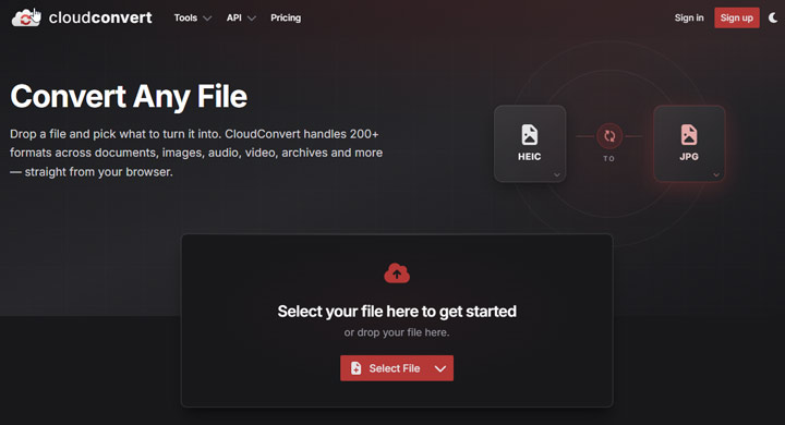 Cloudconvert Online VOB to MP4 Converter