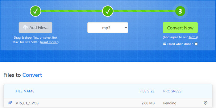 Free Convert DVD to MP3 online