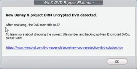 Disney DVD copy protection detected