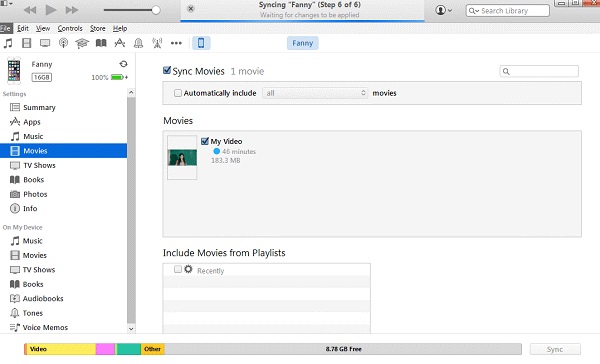 Copy and transfer DVD video to iPad with iTunes