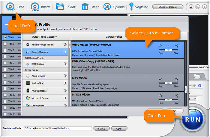Convert DVD to WMV