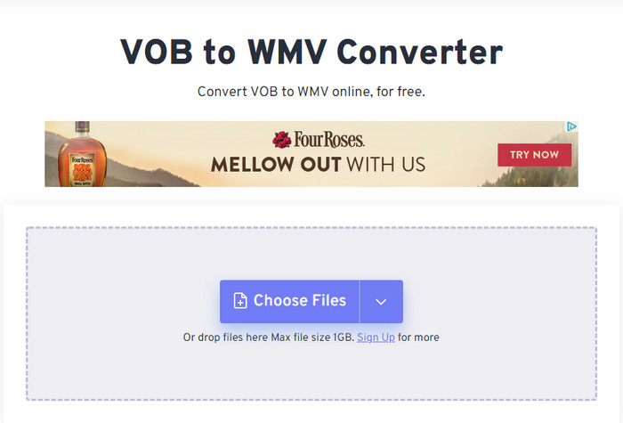 Convert VOB to WMV with freeconvert