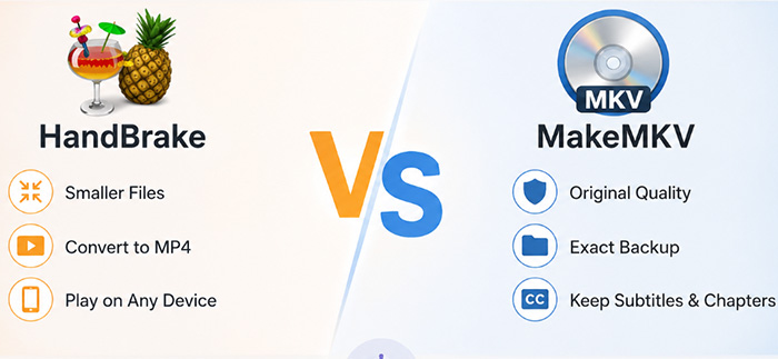 MakeMKV vs HandBrake Quick Answer