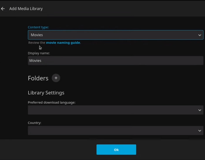Add media library settings