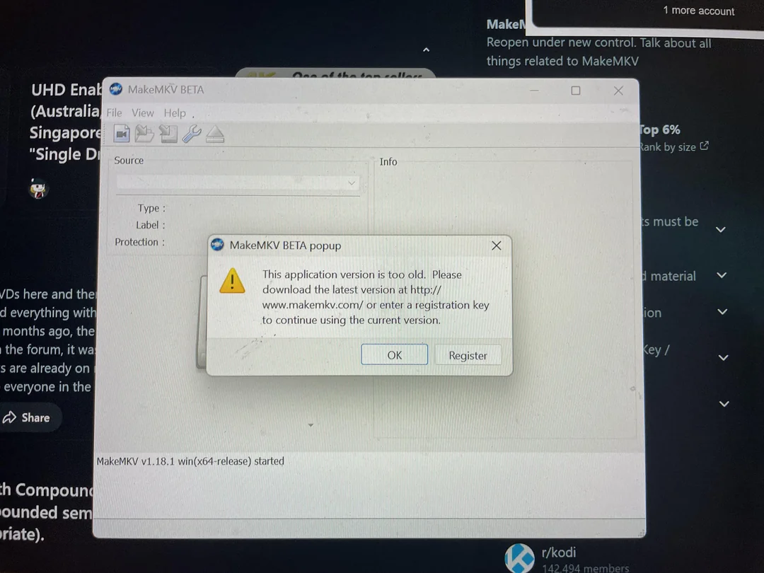 MakeMKV Registration Key expire