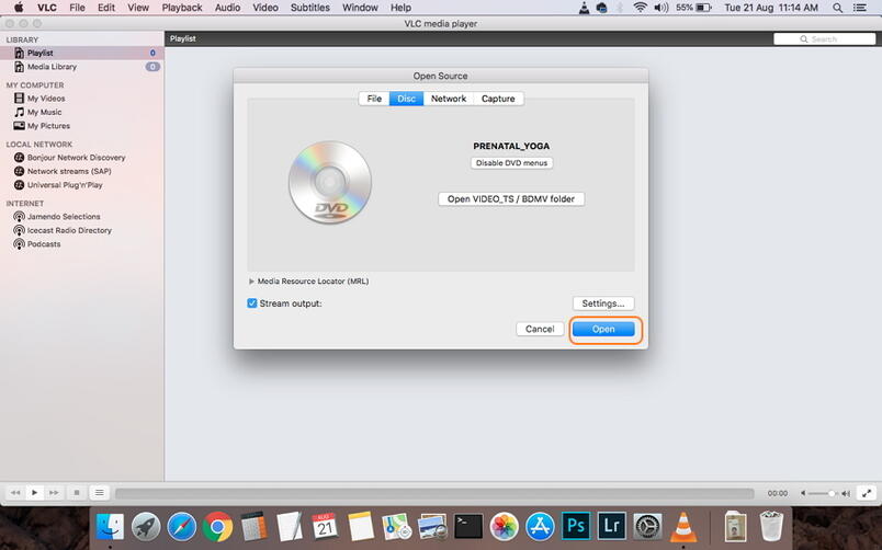 VLC - 
Copiar DVD en Mac