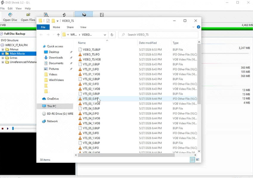 dvd shrink save to video_ts folder