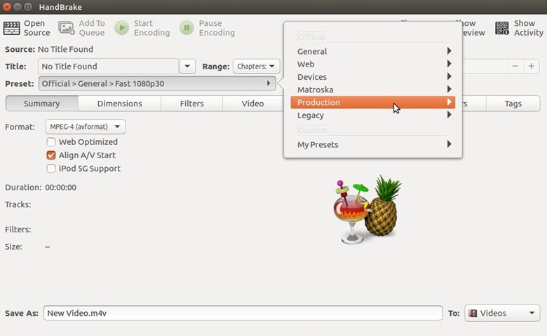 best free DVD ripper for Linux - HandBrake