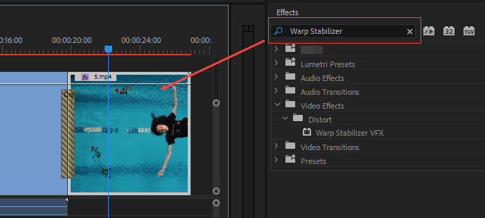 Add Stabilization Effect in Premiere Pro
