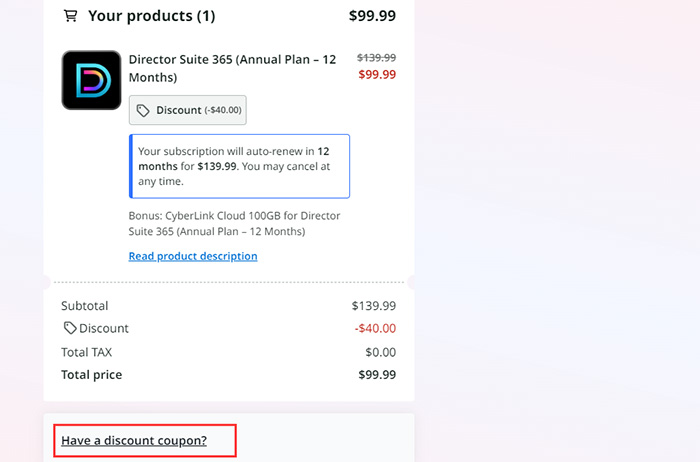 CyberLink Coupon Code