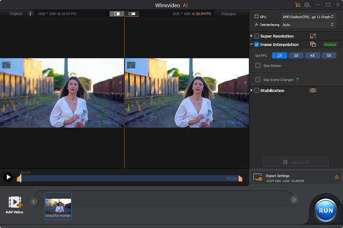 Converti 1080p in 4K