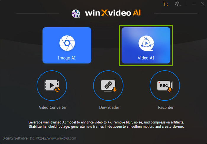 Open 2K to 4K converter - Winxvideo AI
