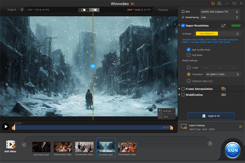 enhance movie quality with winxvideo ai