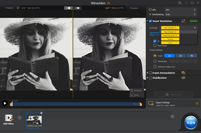 Add video to stabilize
