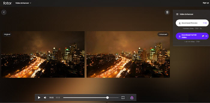 Best online AI video enhancer upscaler