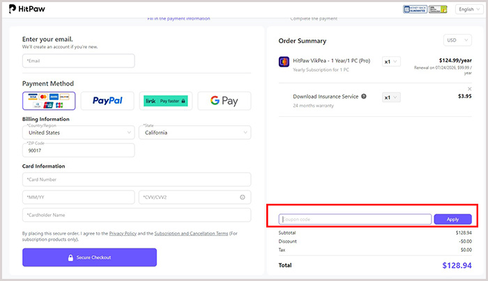 Apply HitPaw Video Enhancer Discount Coupon