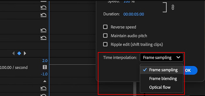 Apply Time Interpolation in Premiere Pro