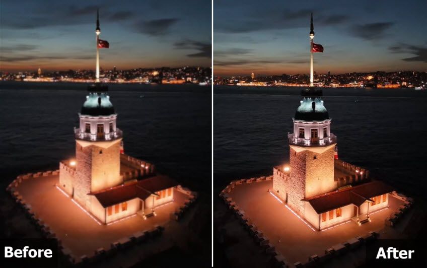 Winxvideo AI denoise night view