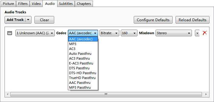 HandBrake AAC Encoder