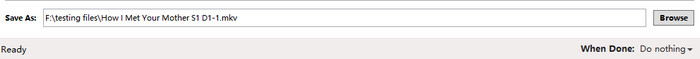 Indiquez le chemin d'enregistrement du fichier d'extraction de DVD de HandBrake.