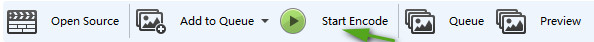 Cliquez sur Start Encode pour commencer à ripper le DVD