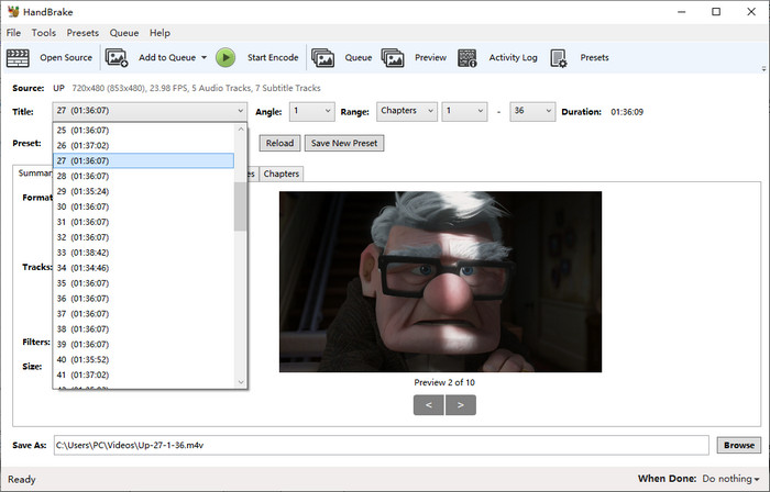 Select DVD content to copy