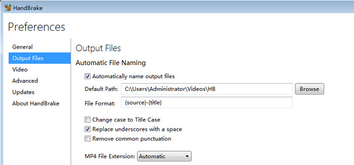 transcode videos with handbrake
