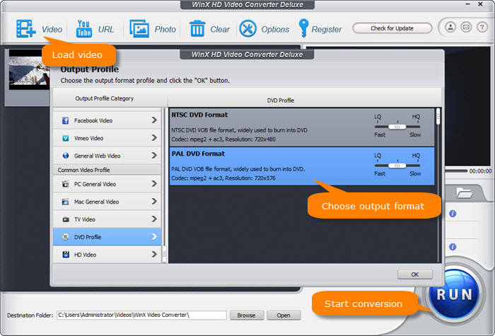 DVD NTSC/PAL standard