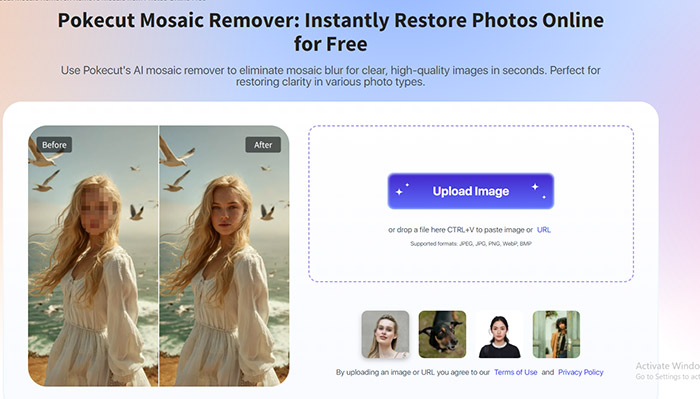 Pokecut: AI mosaic removal tool