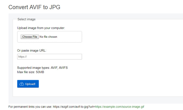 Convert AVIF to JPG Free Online with Ezgif
