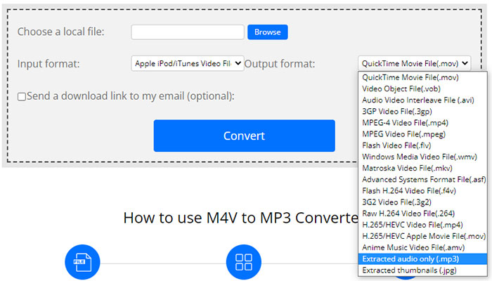 Convert DRM-free M4V to MP3 with ConvertFiles
