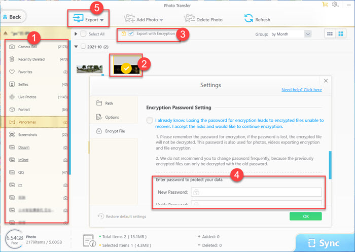 Encrypt iPhone Photos with WinX MediaTrans