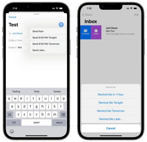 iOS 16 Mail app