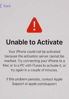 iphone wont activate
