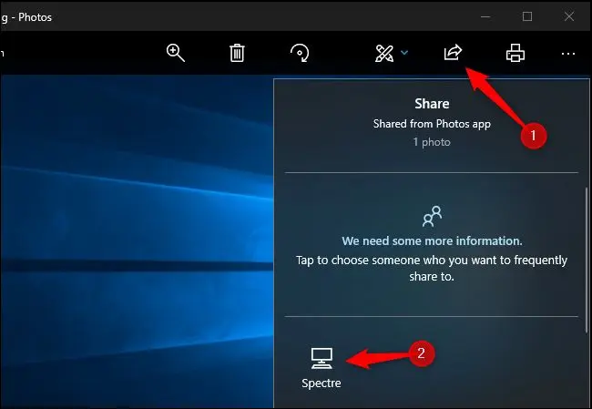 share photos with nearby sharing