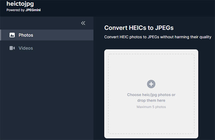 load heic to online heic converter