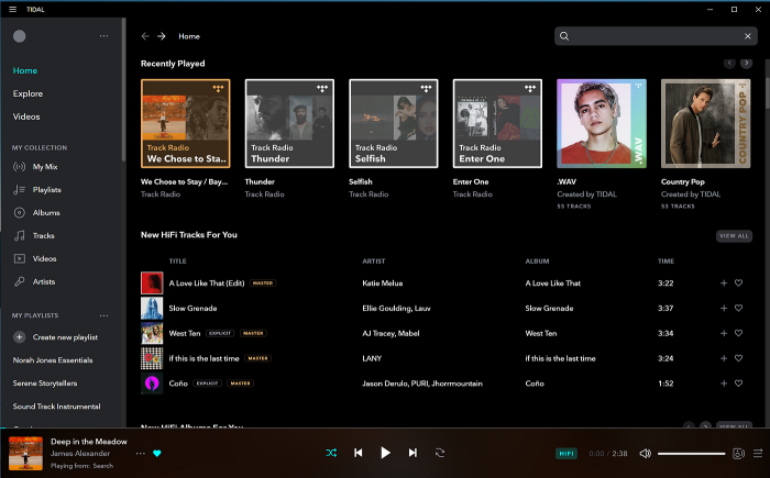 iTunes alternative -tidal