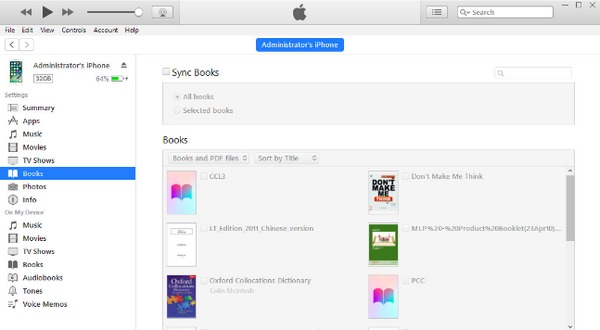 Transfer EPUB to iPhone with iTunes via a USB Cable