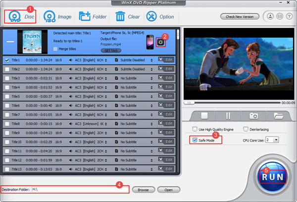 how to rip frozen 2 DVD