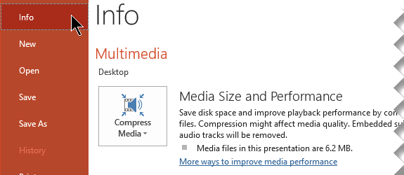 compress video in powerpoint